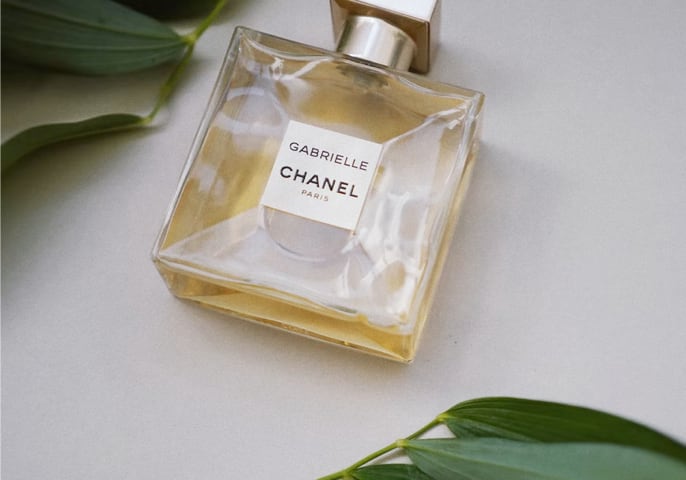 Chanel perfume on the table